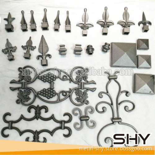 Decorative wrougt iron gate accesories parts